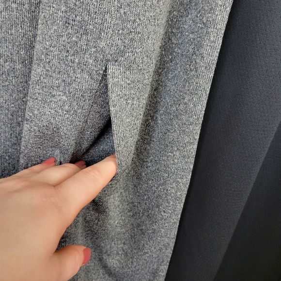 Duluth Trading Co True Masterfleece Cardigan Size XS Gray Open Front Thumbholes - Picture 6 of 11